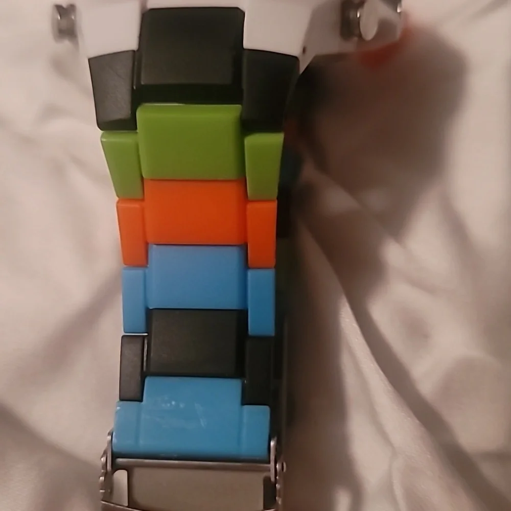 Unisex Lego Building Blocks Multicolored  Green Blue Orange Black‎ Digital Watch